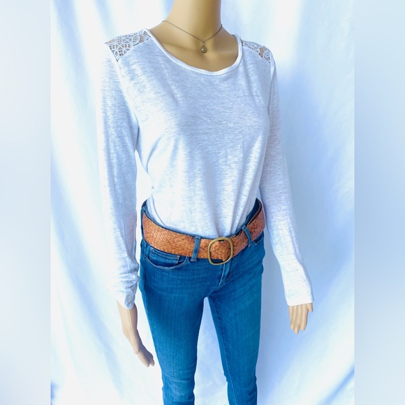 Sandro | White Long Sleeve Top | Size S - Picture 1 of 2